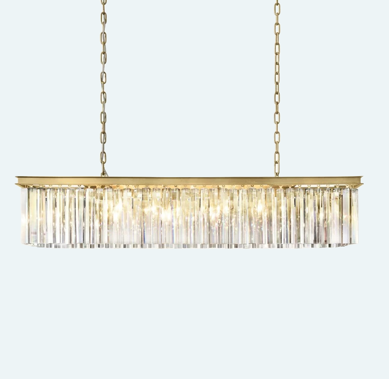 Odeon Rectangle Chandelier 49"