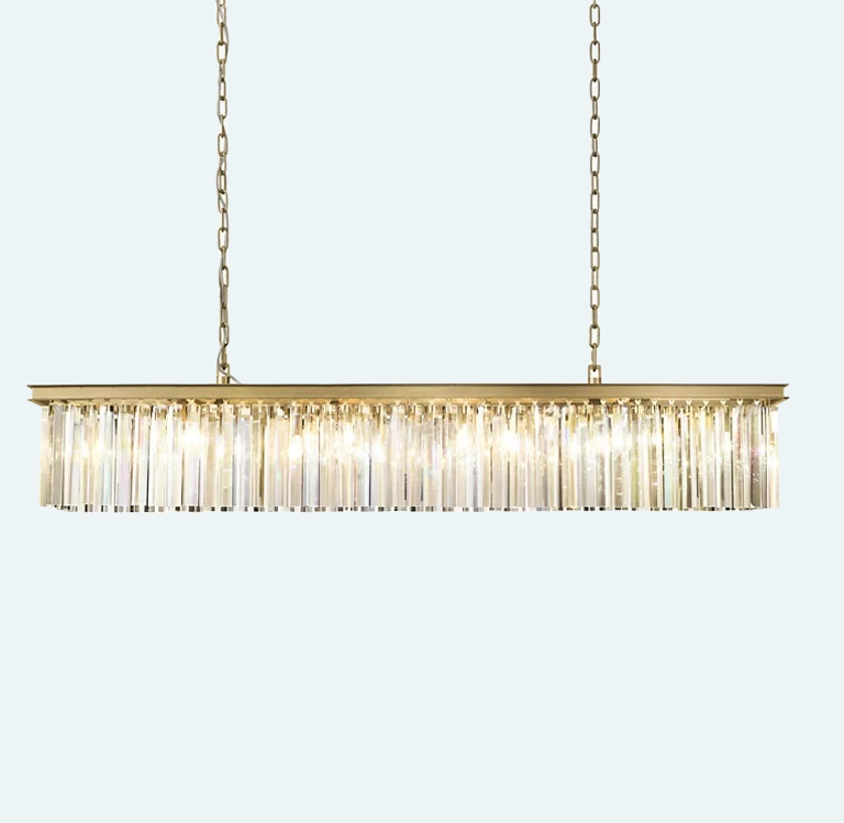 Odeon Rectangle Chandelier 60"