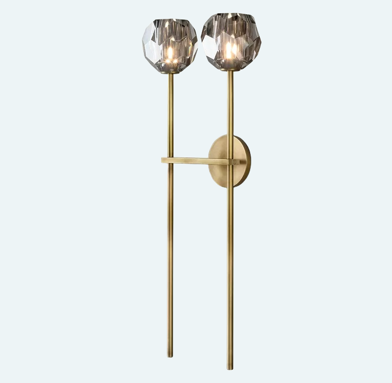 Boule Crystal Double-Head Wall Sconce