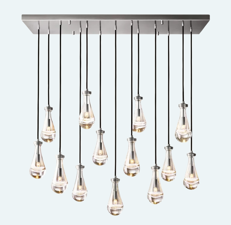 Customize Raindrop Linear Chandelier 30", Rain Chandelier
