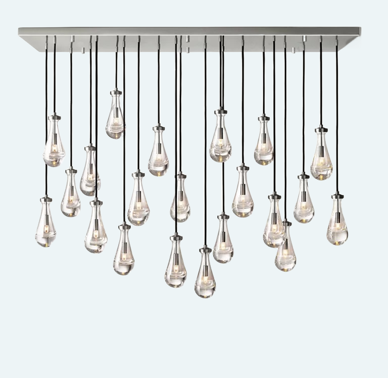 Customize Raindrop Linear Chandelier 40", Rain Chandelier