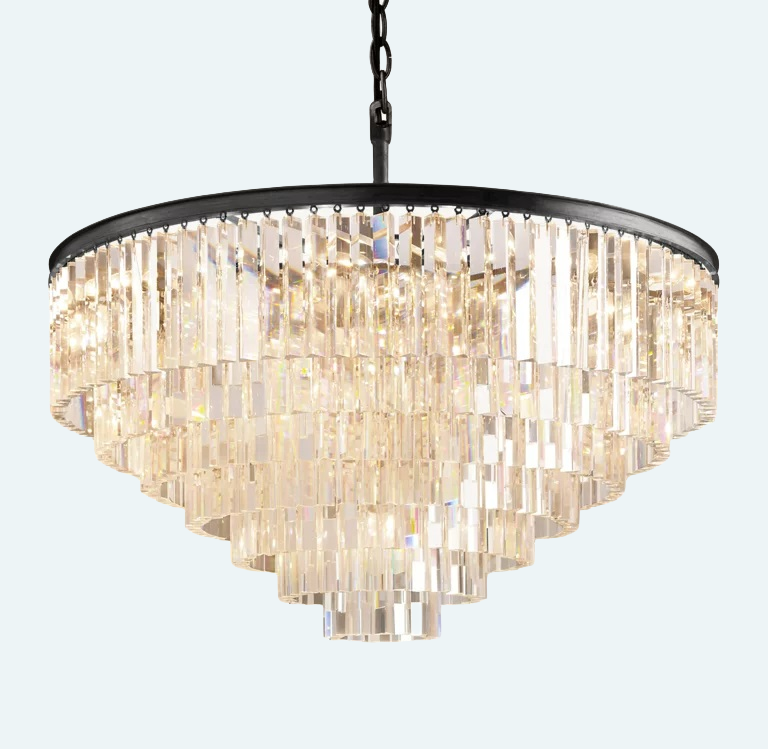 Odeon Round Chandelier 44", 7-Tier