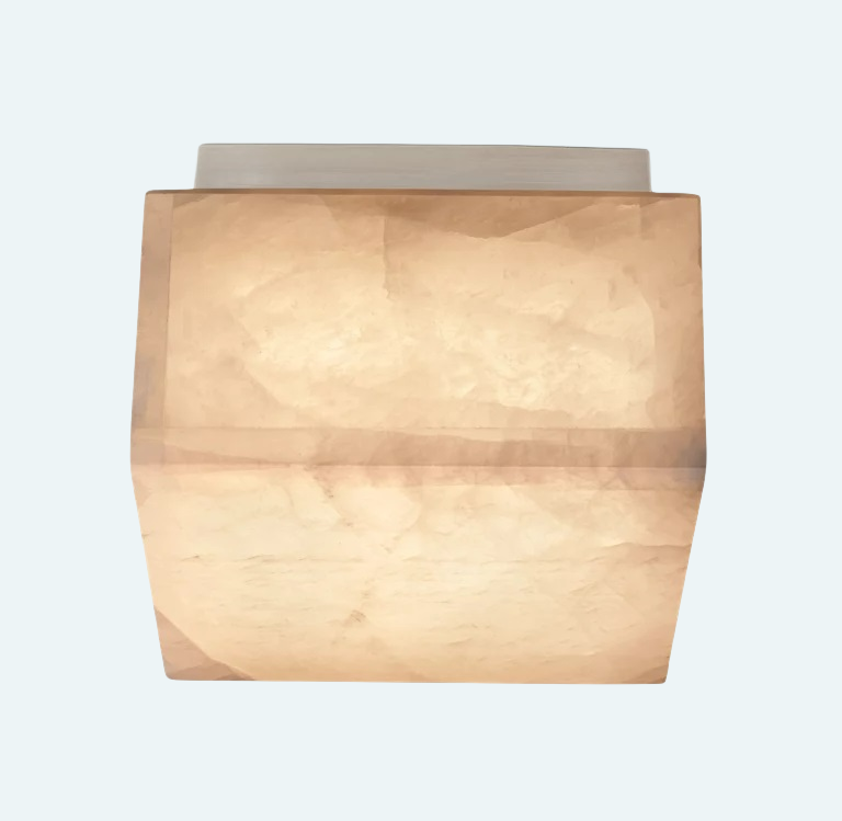 Alabaster Rival Square Flushmount 6"
