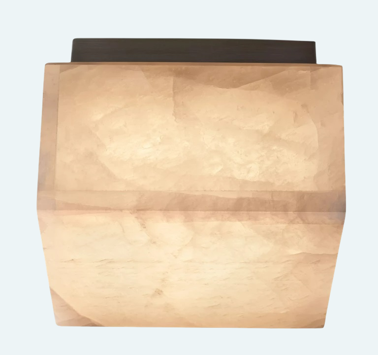 Alabaster Rival Square Flushmount 6"