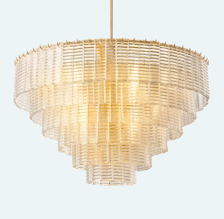 Sirene Clear Round Chandelier 41"