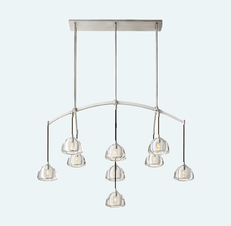 Hemisphere Linear Chandelier 54''