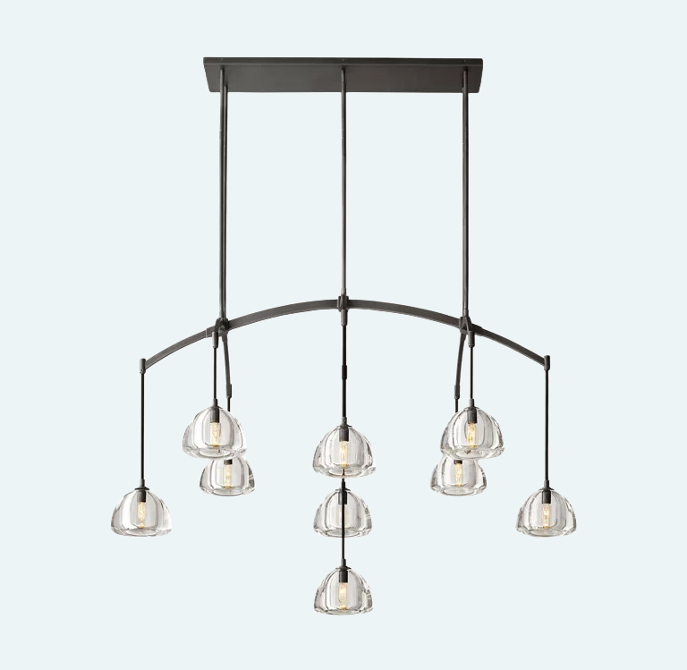Hemisphere Linear Chandelier 54''