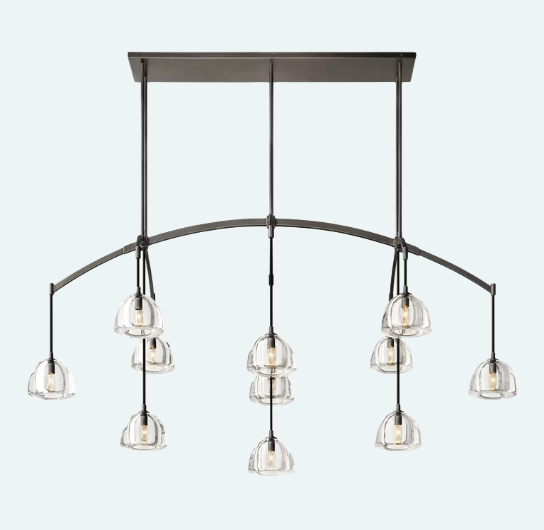 Hemisphere Linear Chandelier 72''
