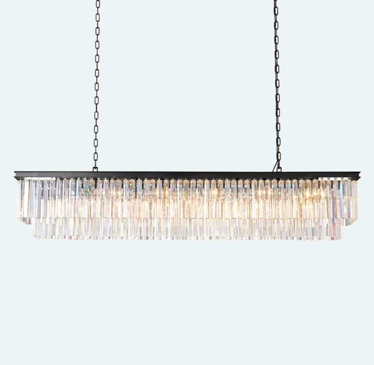 Odeon Tiered Rectangle Chandelier 72"