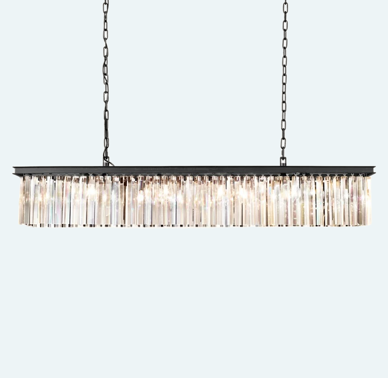 Odeon Rectangle Chandelier 60"