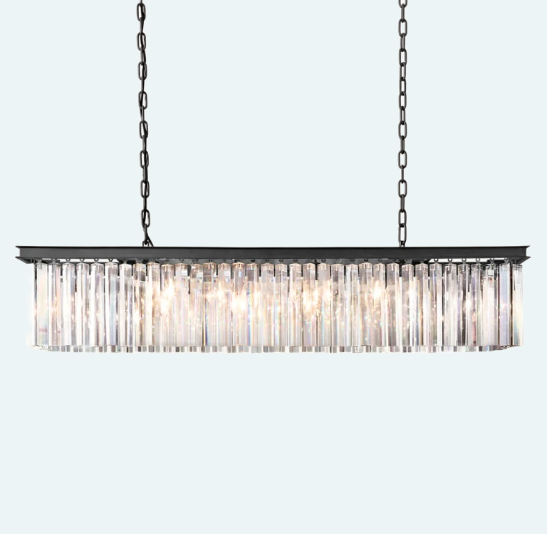 Odeon Rectangle Chandelier 49"