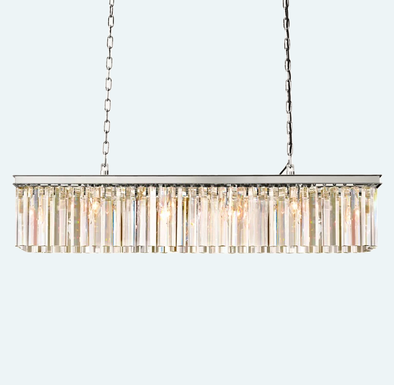 Odeon Rectangle Chandelier 49"