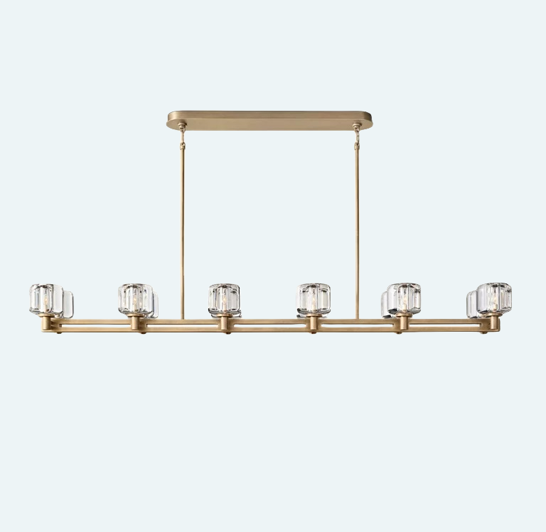 Demaret Double Linear Chandelier 72''