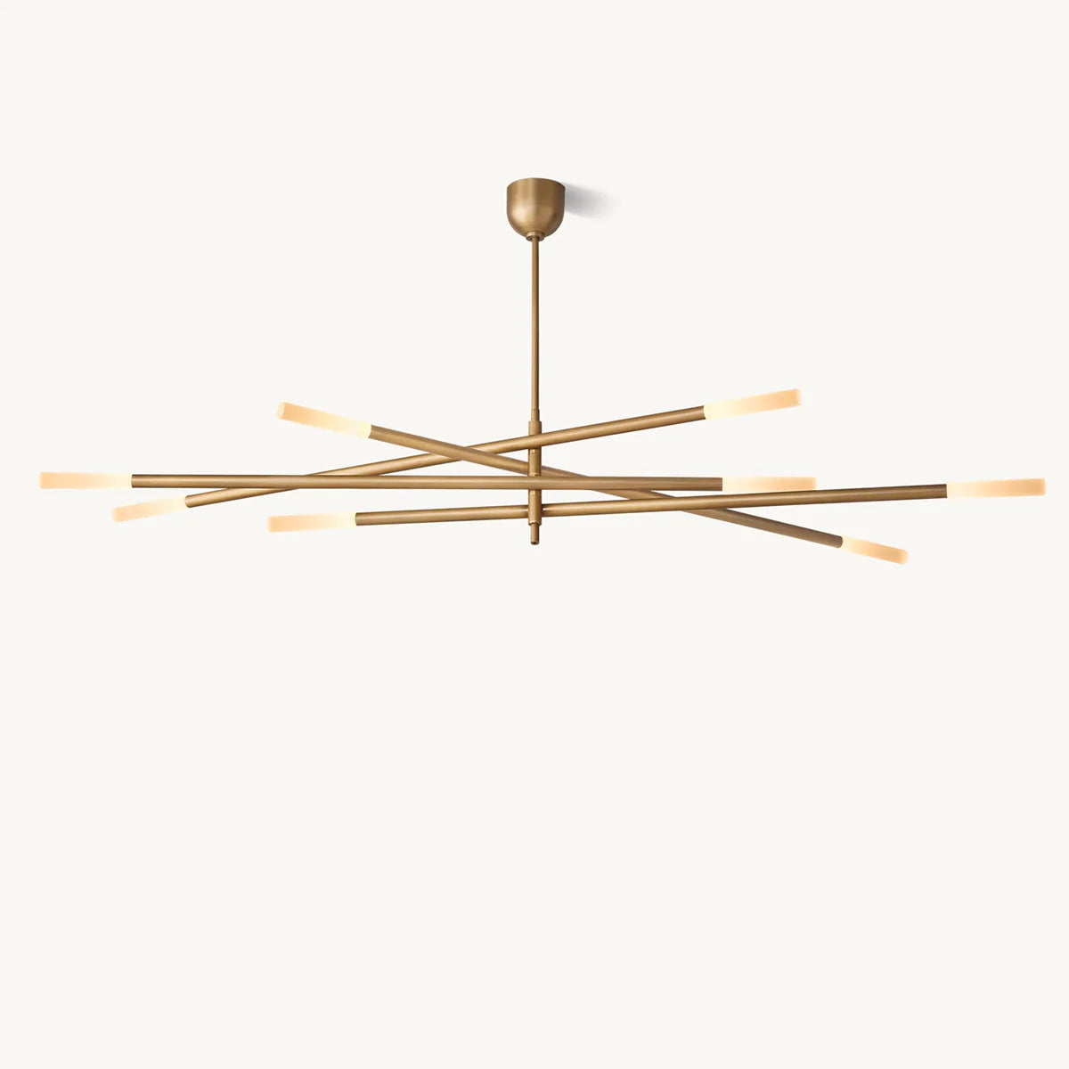 Roussea 8-Light Mobile Etched Rod Chandelier