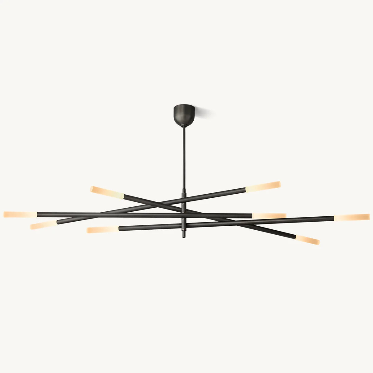 Roussea 8-Light Mobile Etched Rod Chandelier