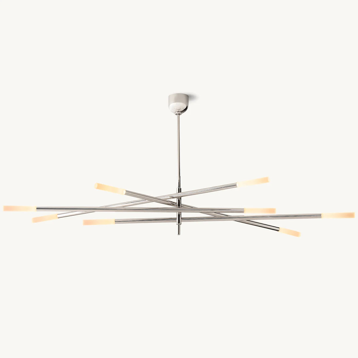 Roussea 8-Light Mobile Etched Rod Chandelier