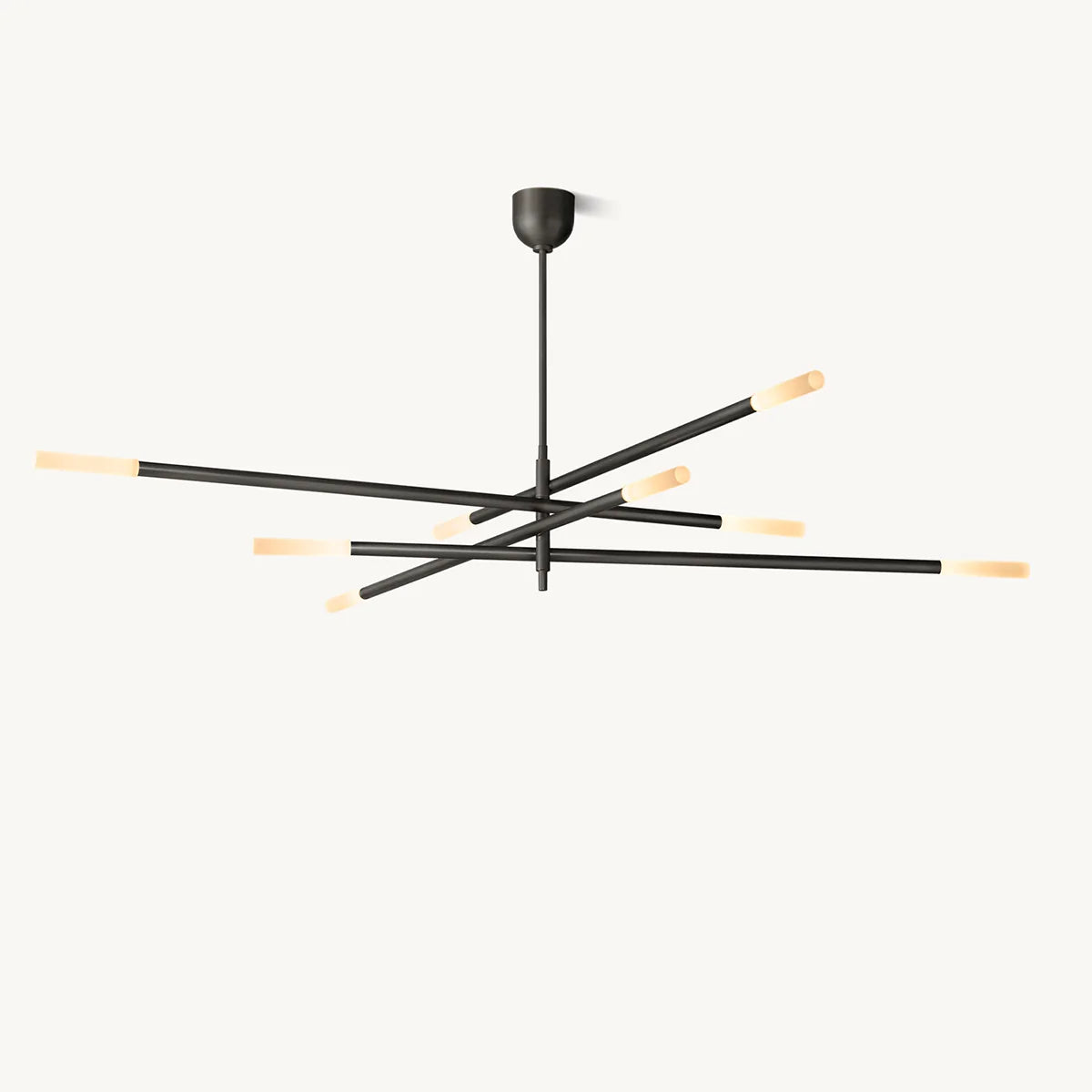 Roussea 8-Light Mobile Etched Rod Chandelier