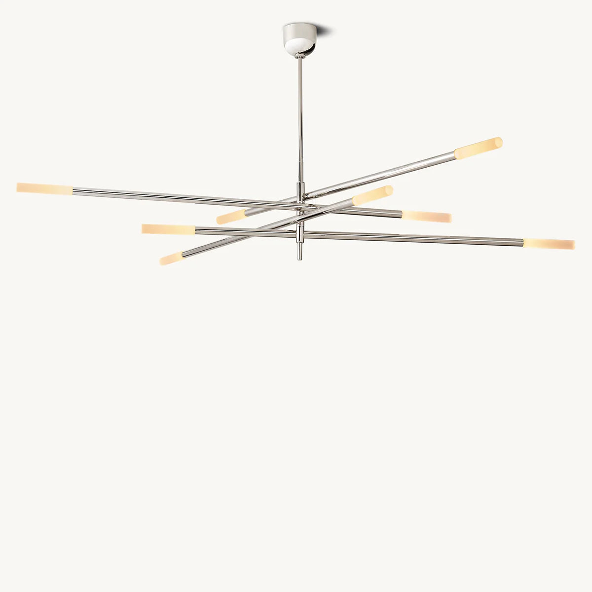Roussea 8-Light Mobile Etched Rod Chandelier