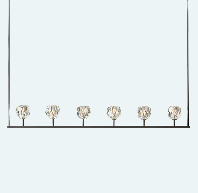 Boule Cristal Linear Chandelier 60"