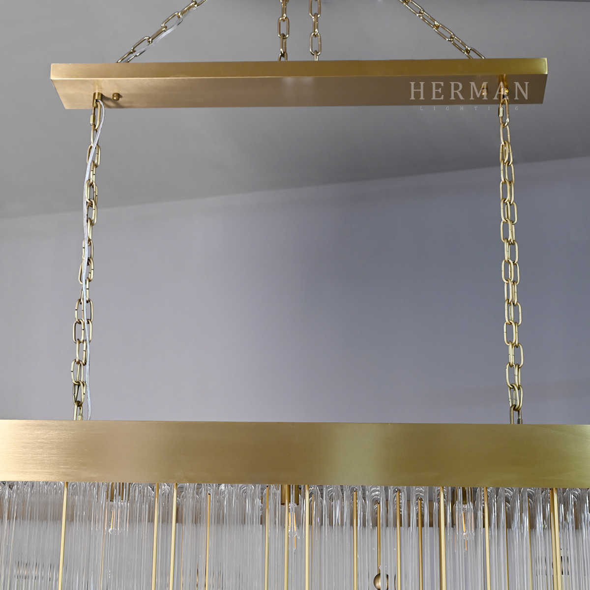 Cascad Rectangular Chandelier 54"