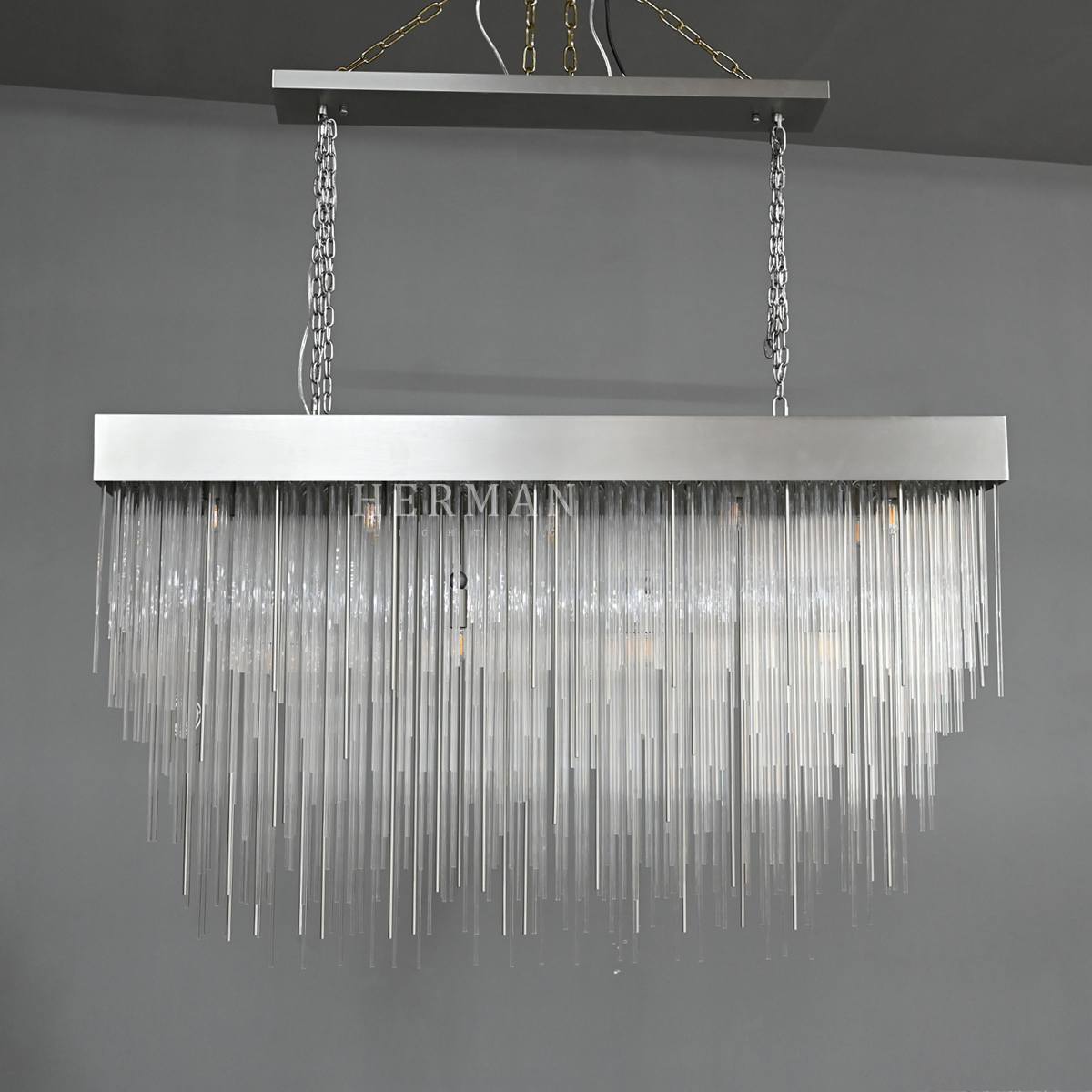 Cascad Rectangular Chandelier 54"