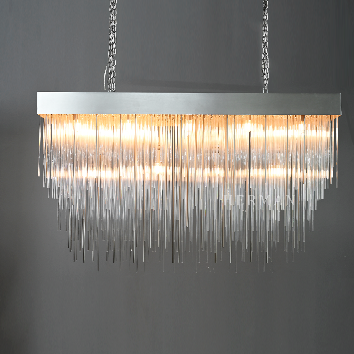 Cascad Rectangular Chandelier 54"