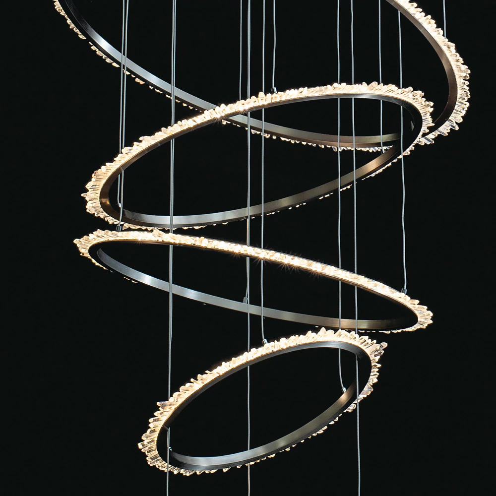 Primary Crystal Multi Rings Chandelier