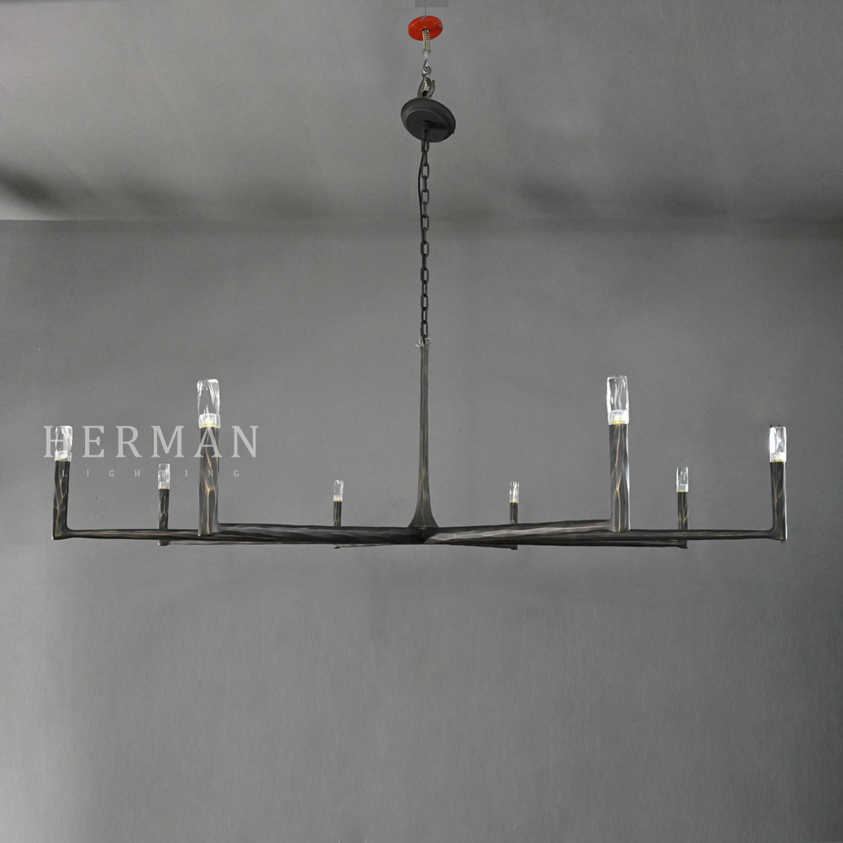 Thaddeus Forged Round Chandelier 72"