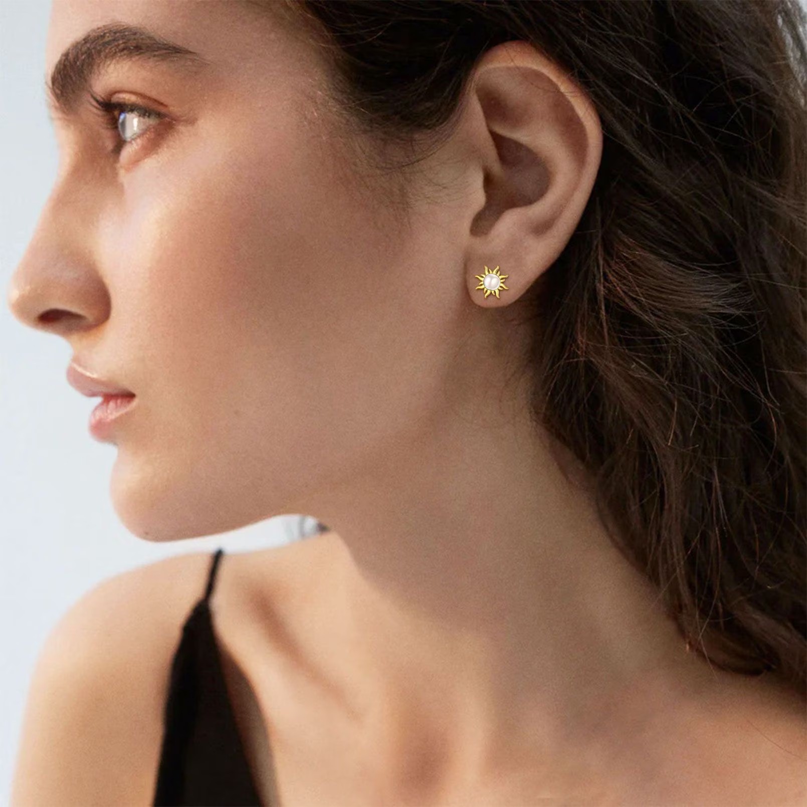 ChicSilver Pearl Earrings for Women 4mm Freshwater Cultured White Button Pearl Stud Earrings 925 Sterling Silver