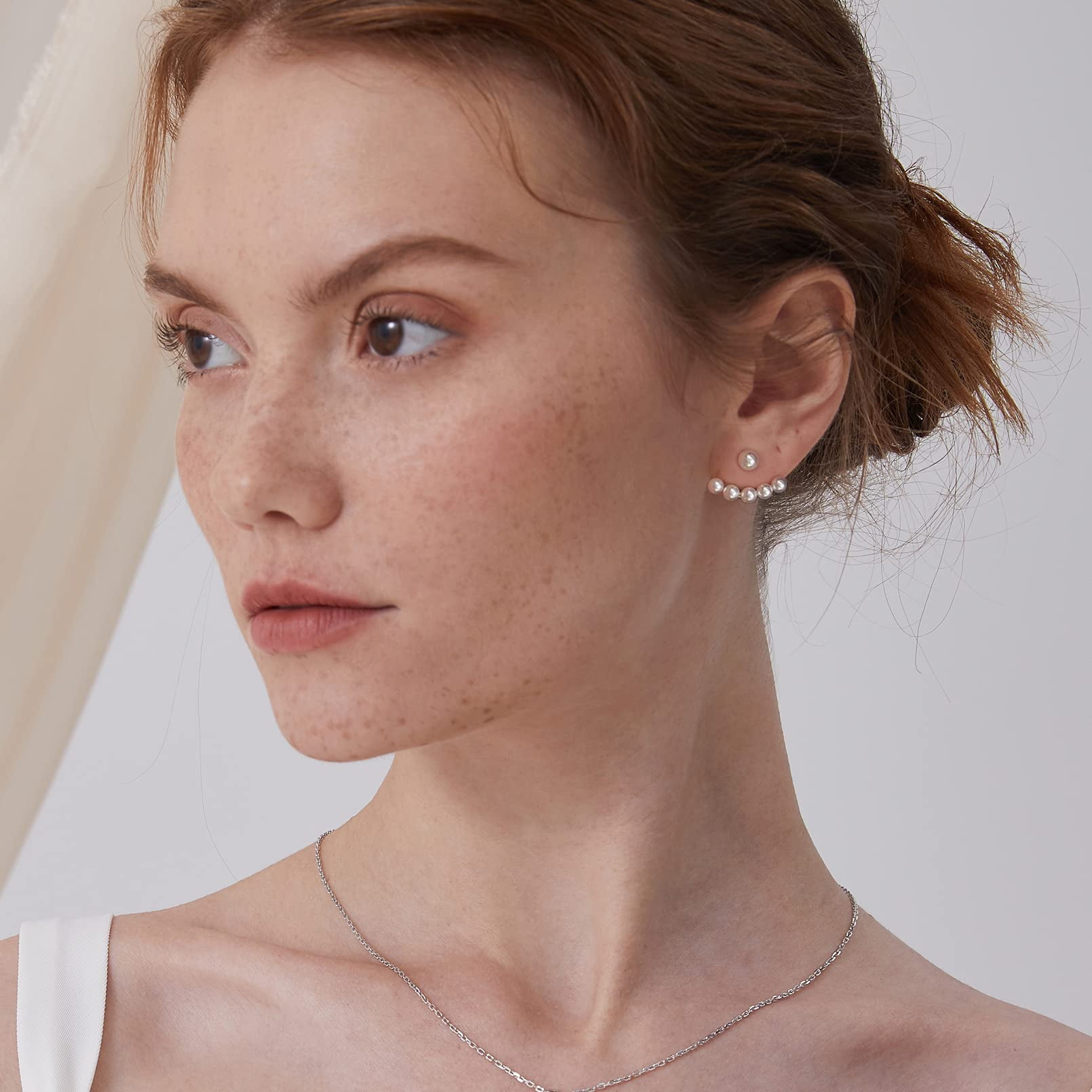 ChicSilver Front Back Stud Earrings Ear Jacket Earrings 925 Sterling Silver Jewelry for Women Girls (Silver)