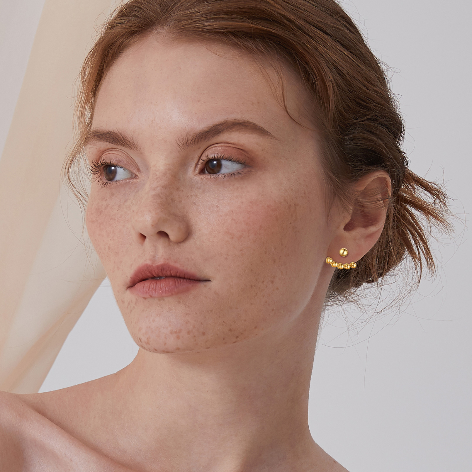 ChicSilver Front Back Stud Earrings Ear Jacket Earrings 925 Sterling Silver Jewelry for Women Girls (Silver)