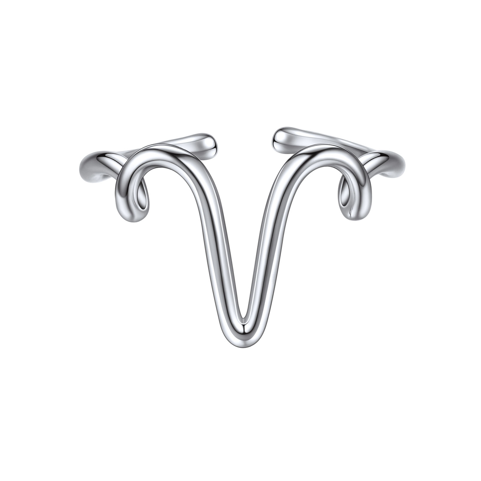 ChicSilver 925 Sterling Silver Adjustable Initial Letter Ring A-Z Stackable Ring for Women Cute Thumb Pinky Fashion Unique Open Simple Birthday Gifts Jewelry