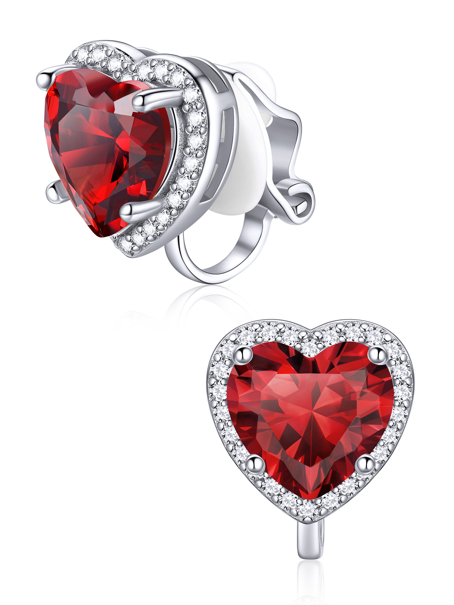 ChicSilver Clip On Earrings Women Hypoallergenic 925 Sterling Silver Birthstone Earrings for Women's Clip-on Earrings