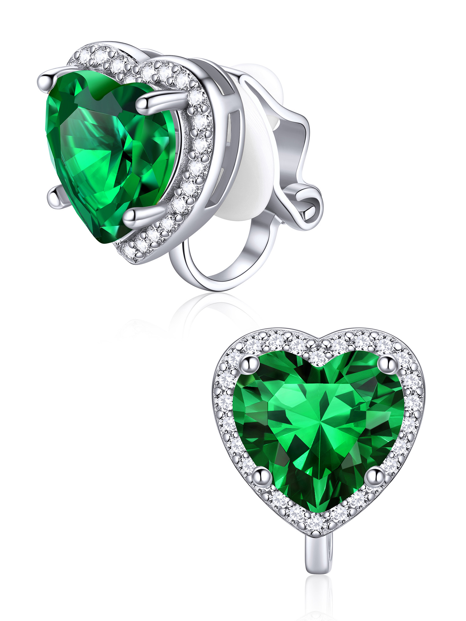 ChicSilver Clip On Earrings Women Hypoallergenic 925 Sterling Silver Birthstone Earrings for Women's Clip-on Earrings