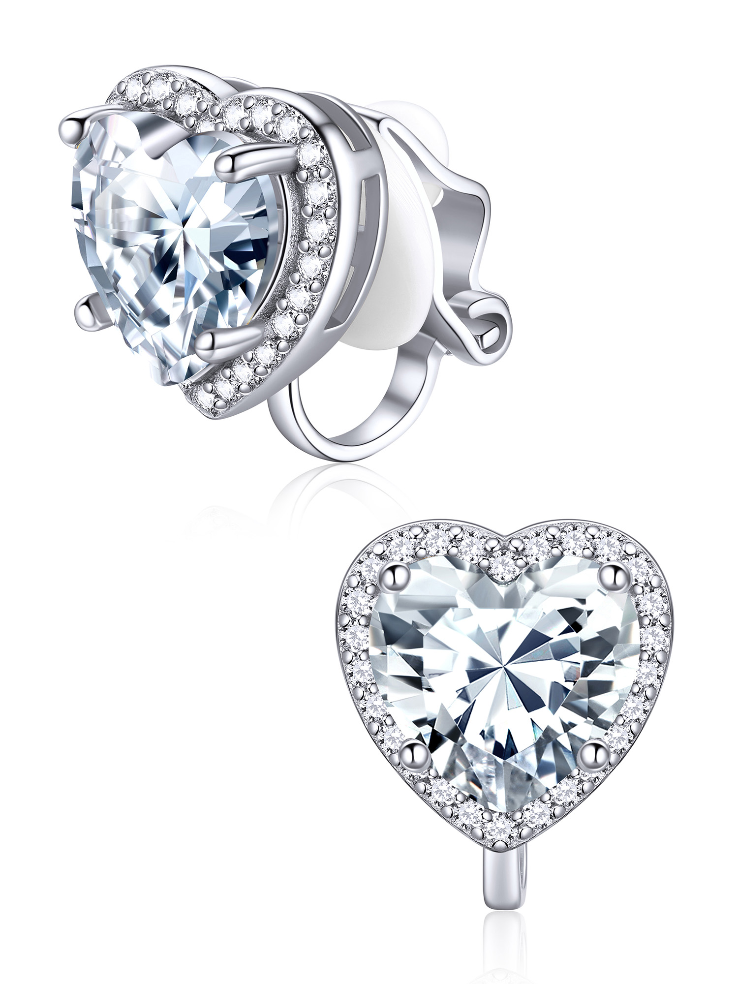 ChicSilver Clip On Earrings Women Hypoallergenic 925 Sterling Silver Birthstone Earrings for Women's Clip-on Earrings