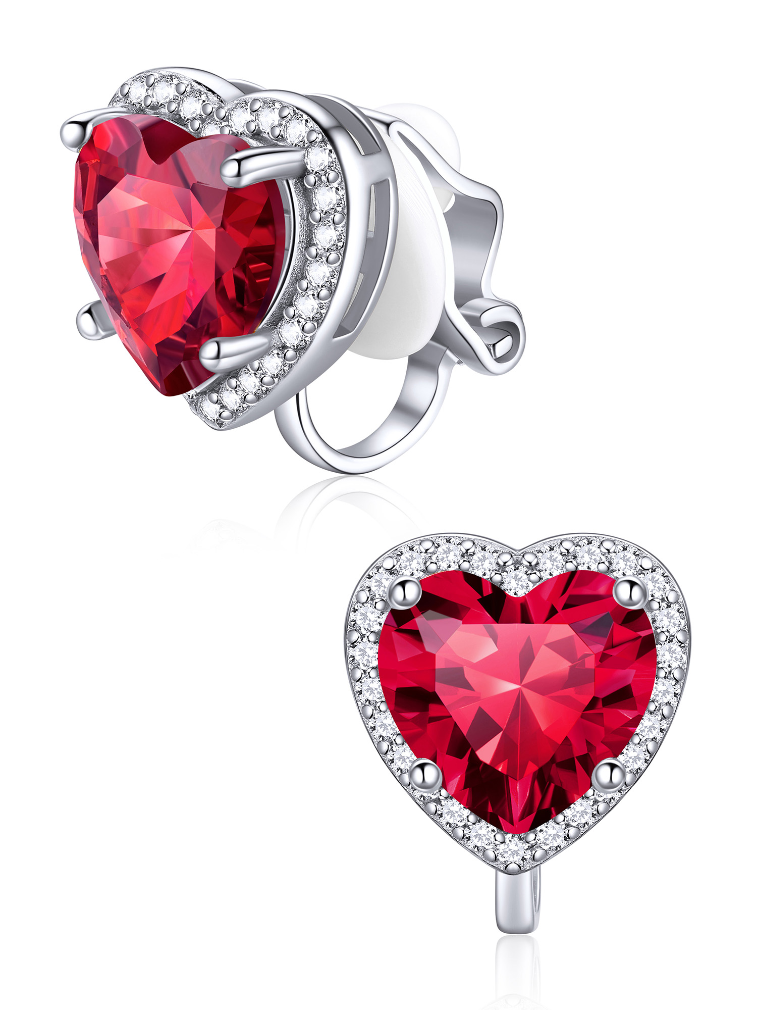 ChicSilver Clip On Earrings Women Hypoallergenic 925 Sterling Silver Birthstone Earrings for Women's Clip-on Earrings