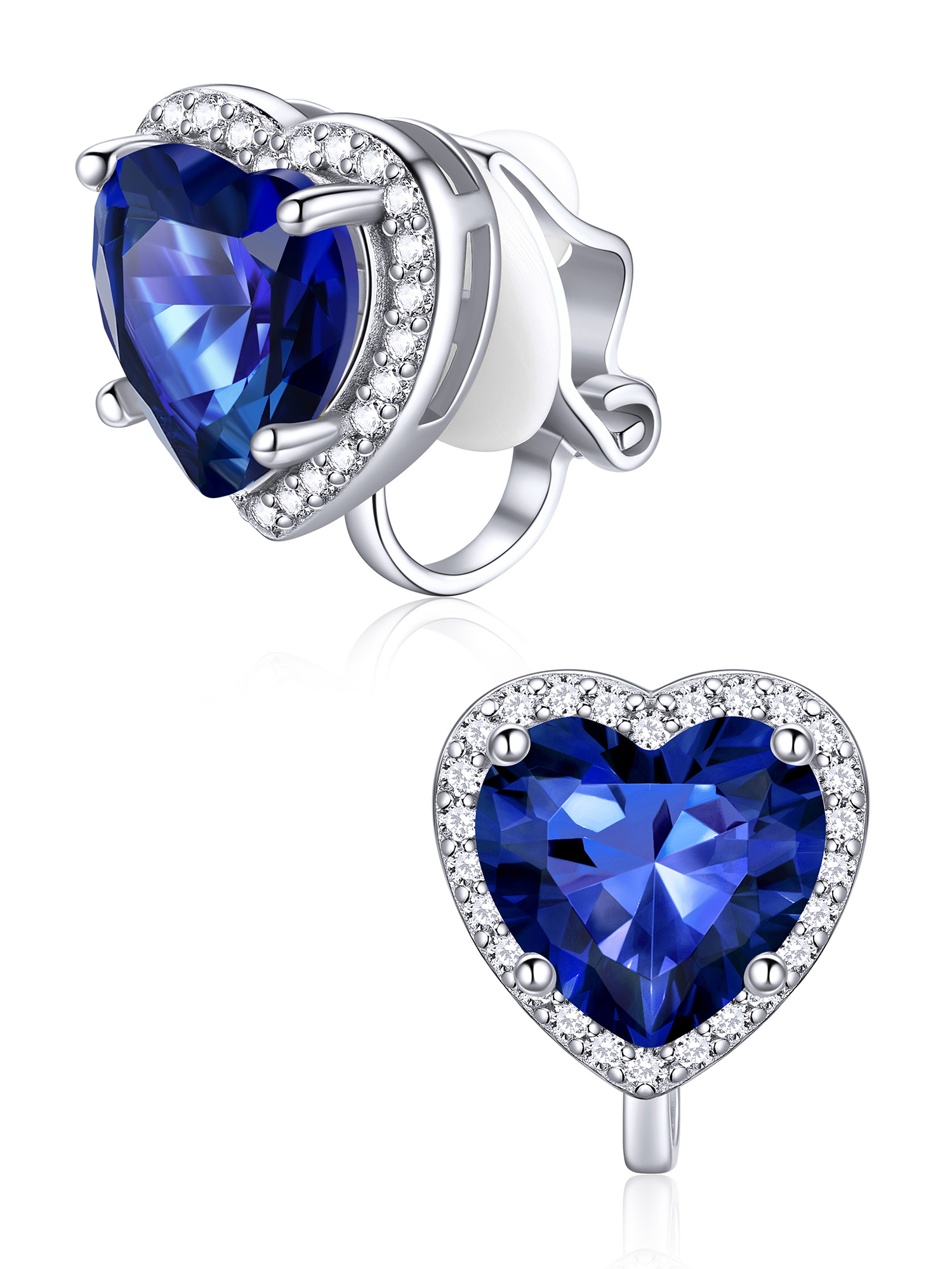 ChicSilver Clip On Earrings Women Hypoallergenic 925 Sterling Silver Birthstone Earrings for Women's Clip-on Earrings