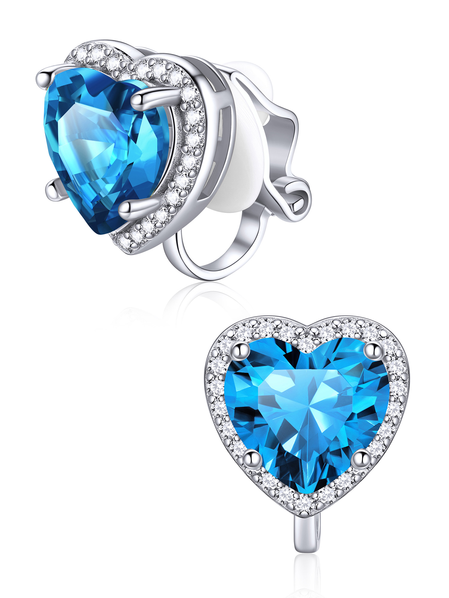 ChicSilver Clip On Earrings Women Hypoallergenic 925 Sterling Silver Birthstone Earrings for Women's Clip-on Earrings