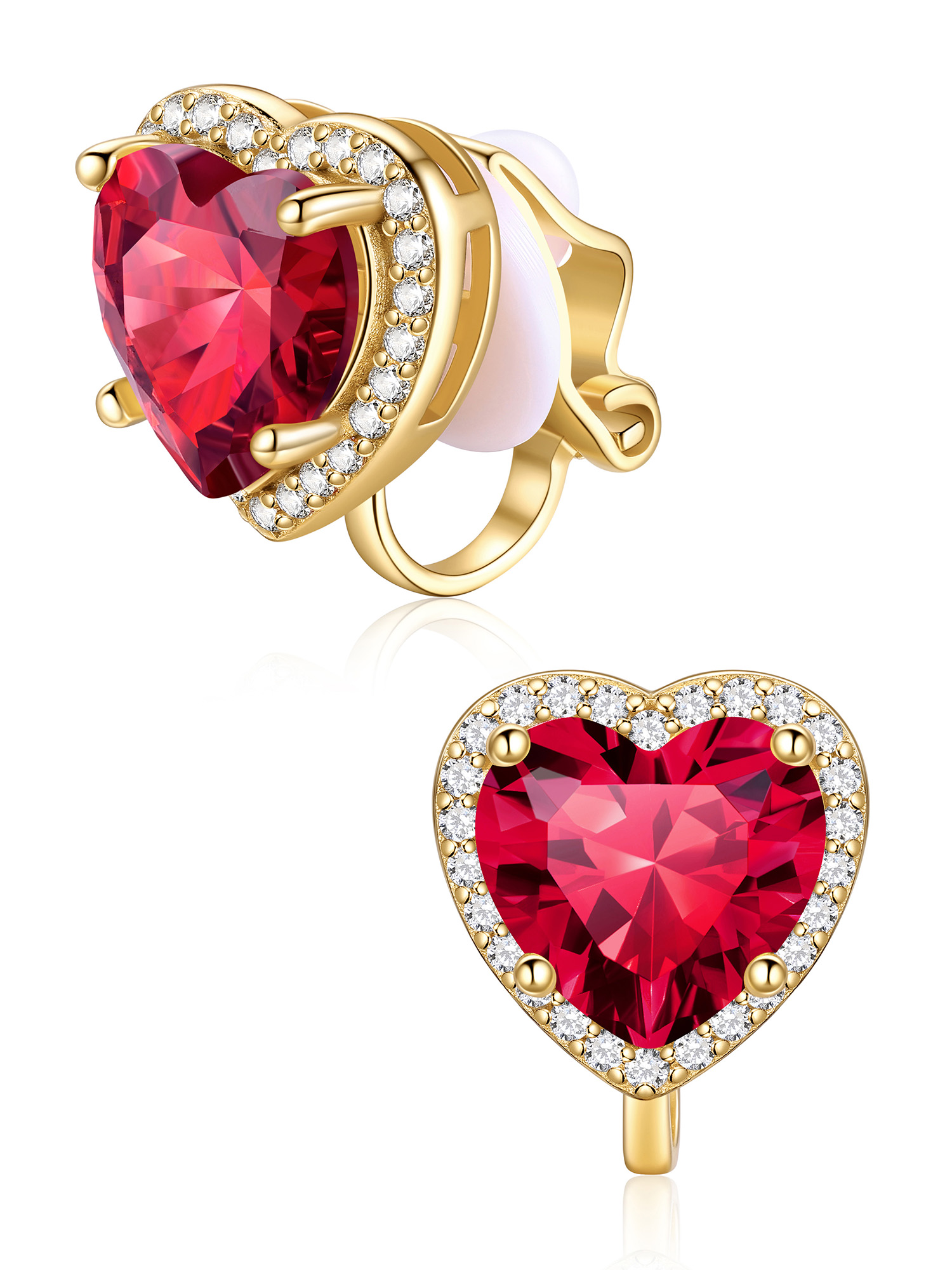 ChicSilver Clip On Earrings Women Hypoallergenic 925 Sterling Silver Birthstone Earrings for Women's Clip-on Earrings