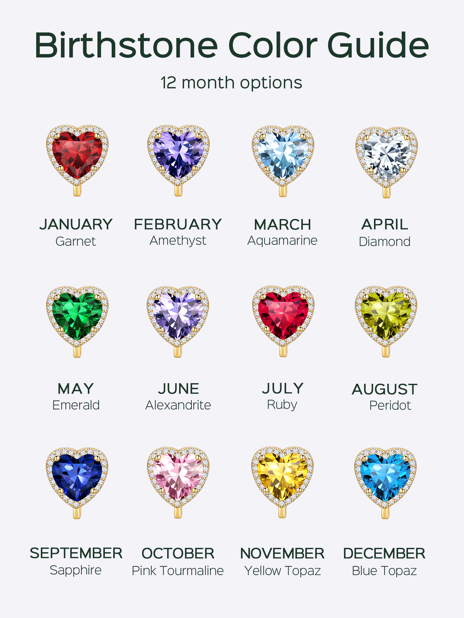 ChicSilver Clip On Earrings Women Hypoallergenic 925 Sterling Silver Birthstone Earrings for Women's Clip-on Earrings