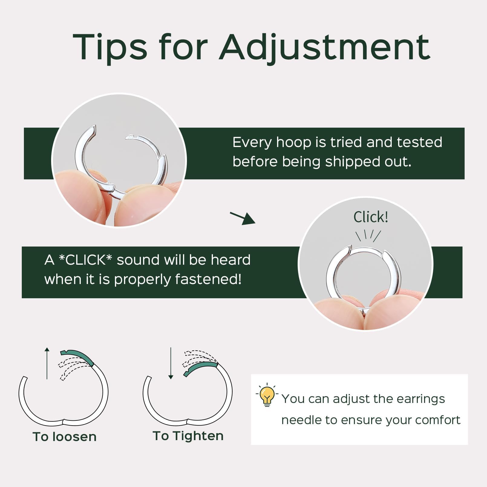 ChicSilver Hypoallergenic 925 Sterling Silver Huggie Earrings for Women Sterling Silver Hoop Earrings for Women Small Hoops