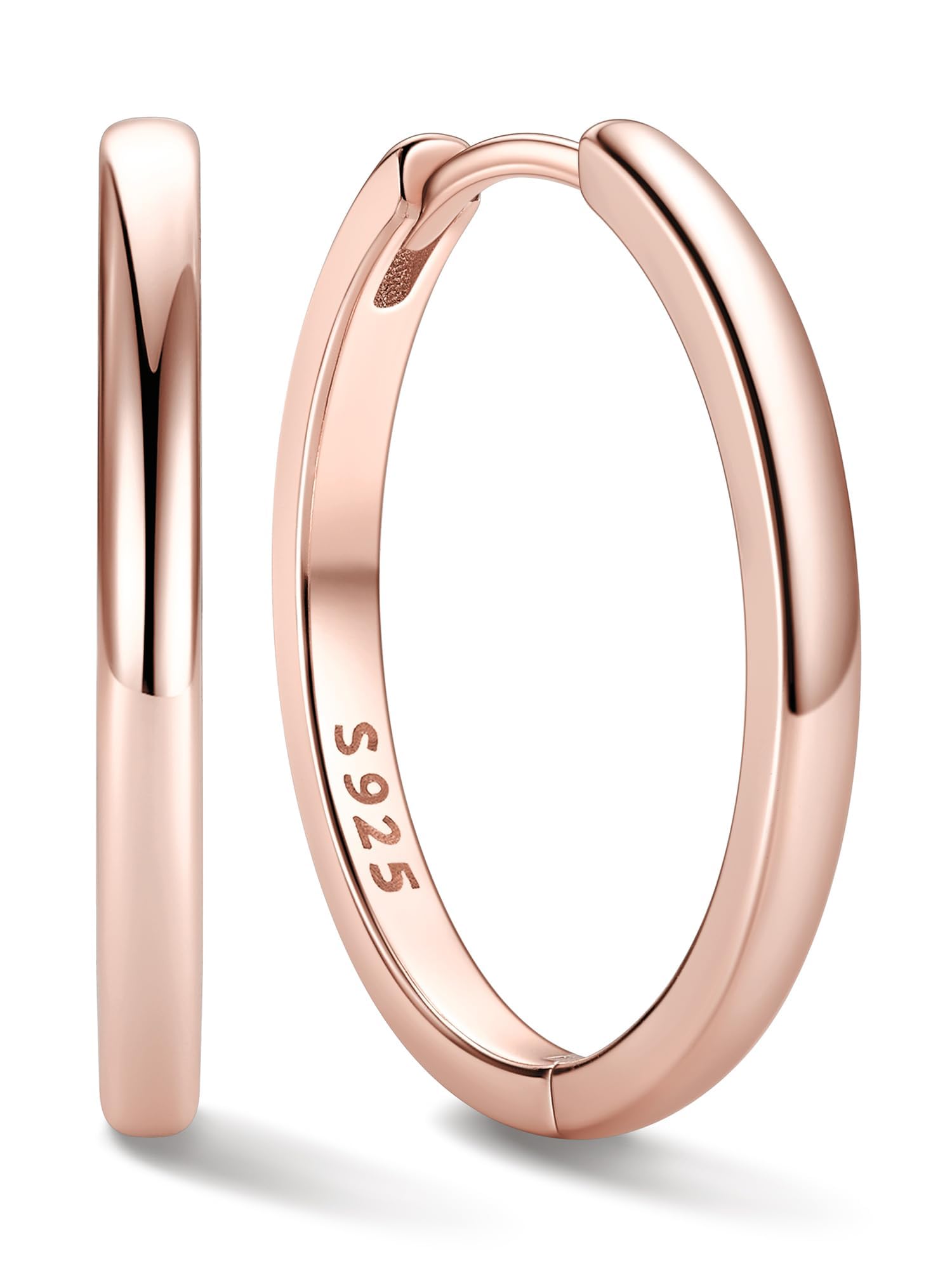 ChicSilver Hypoallergenic 925 Sterling Silver Huggie Earrings for Women Sterling Silver Hoop Earrings for Women Small Hoops