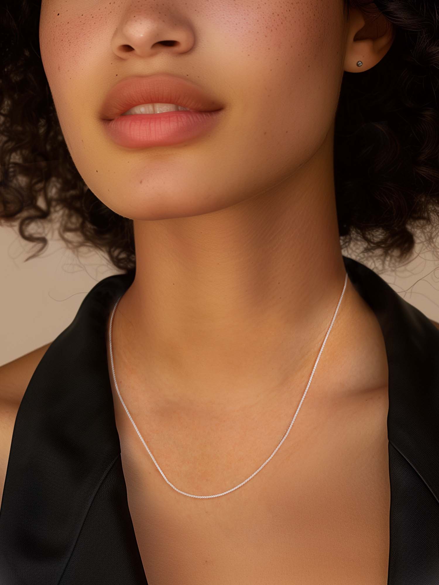 ChicSilver Solid Sterling Silver Polished Box Chain Necklace Chain For Pendants 1-2mm Thin Made in Italy 16-24 inch