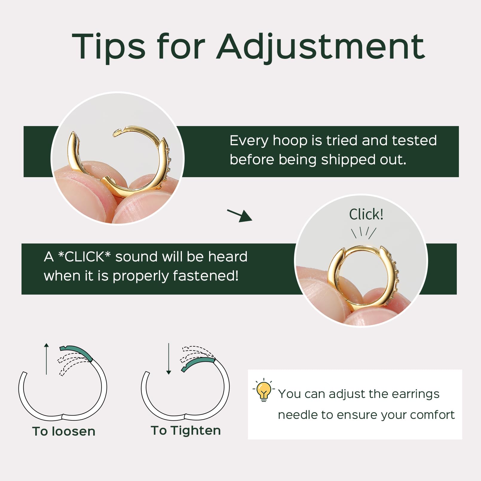 ChicSilver 925 Sterling Silver Small Hoop Earrings for Women Cubic Zirconia 8MM