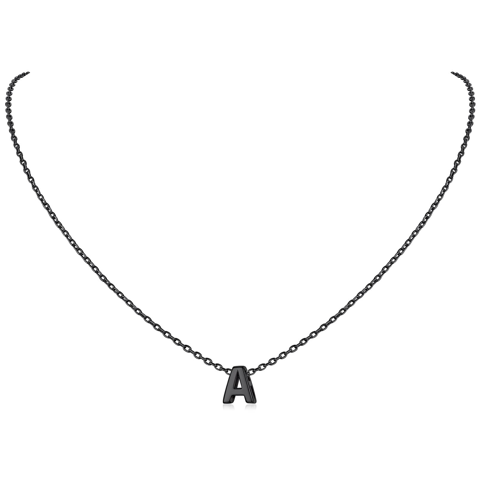 ChicSilver Letter A-Z Necklace 925 Sterling Silver Small Dainty Initial Pendant Necklace Personalized Name Necklace Tiny Alphabet Charm Necklace for Girls