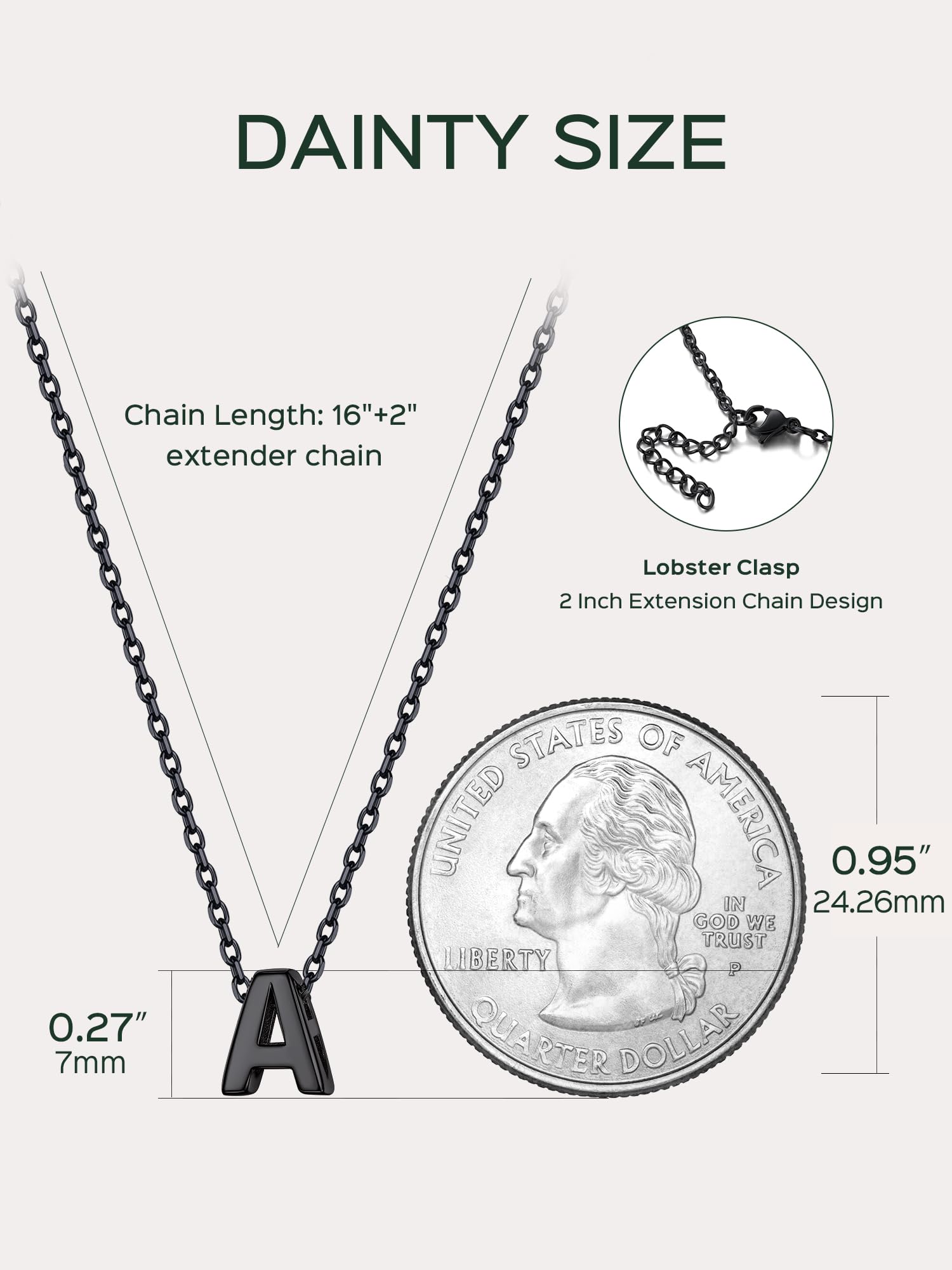 ChicSilver Letter A-Z Necklace 925 Sterling Silver Small Dainty Initial Pendant Necklace Personalized Name Necklace Tiny Alphabet Charm Necklace for Girls