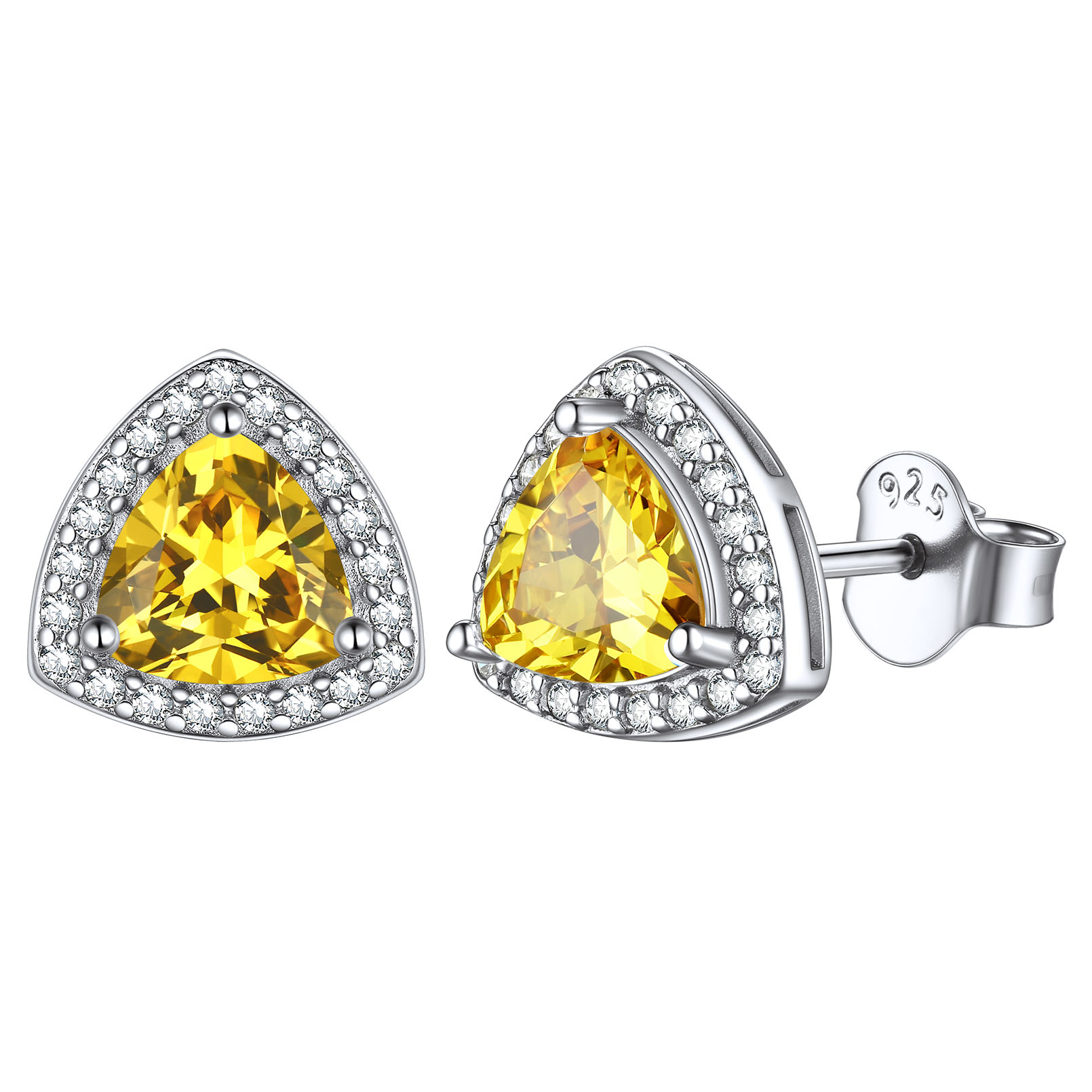 ChicSilver 925 Sterling Silver Birthstone Stud Earrings for Women Hypoallergenic Created Garnet Halo Heart Stud Earrings 5MM January Birthday Jewelry Gift