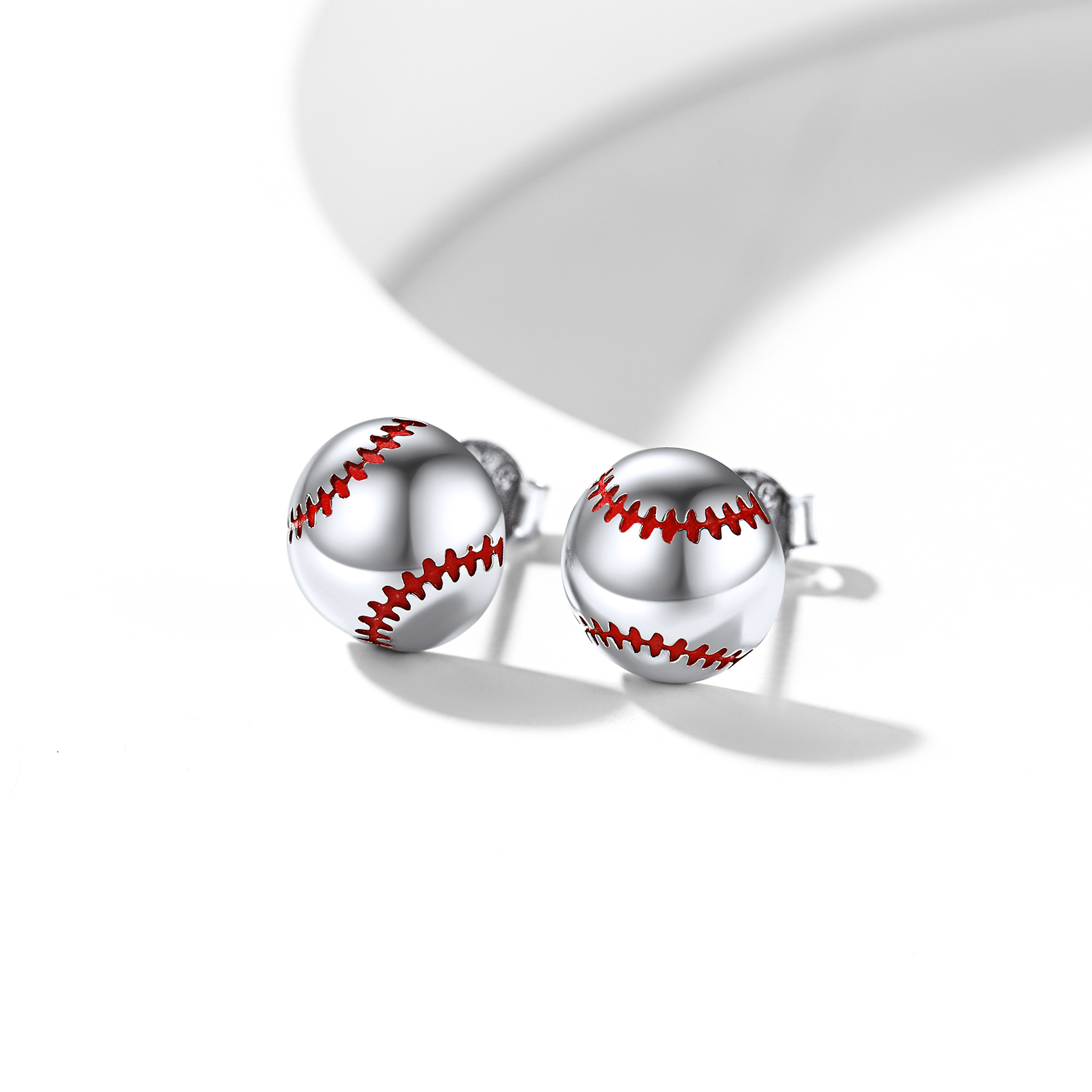 ChicSilver 925 Sterling Silver Stud Earrings Hypoallergenic Baseball/Soccer Earrings Gifts for Women Men Player Fan