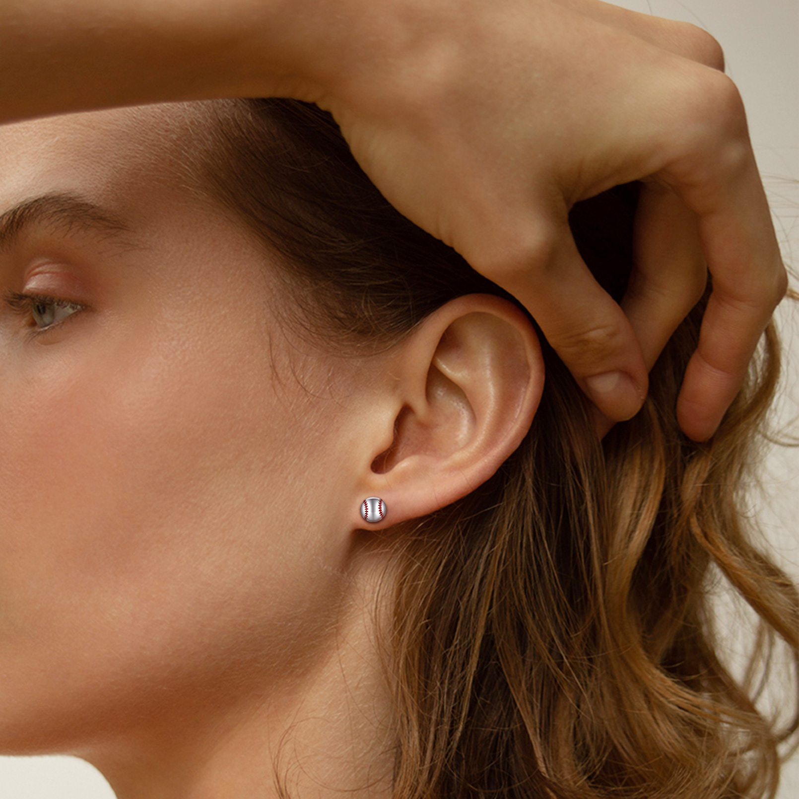 ChicSilver 925 Sterling Silver Stud Earrings Hypoallergenic Baseball/Soccer Earrings Gifts for Women Men Player Fan