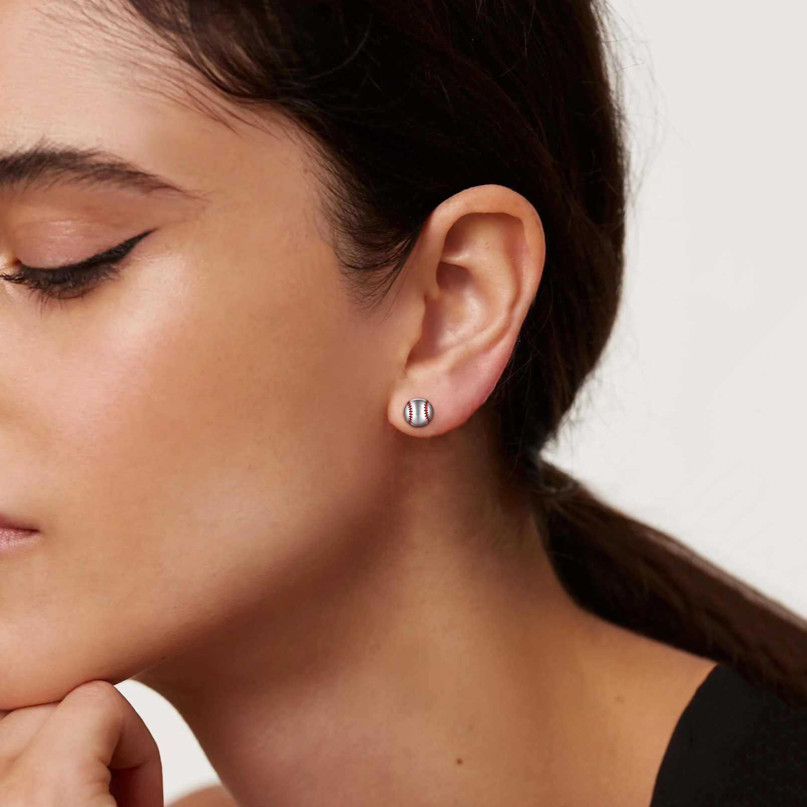 ChicSilver 925 Sterling Silver Stud Earrings Hypoallergenic Baseball/Soccer Earrings Gifts for Women Men Player Fan